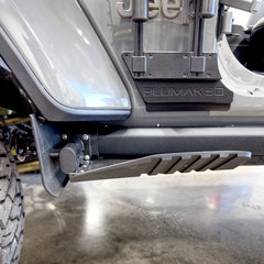 Extra Large Front Mud Flaps for Jeep Wrangler, Gladiator with OEM Rock Rails (2018-2025)