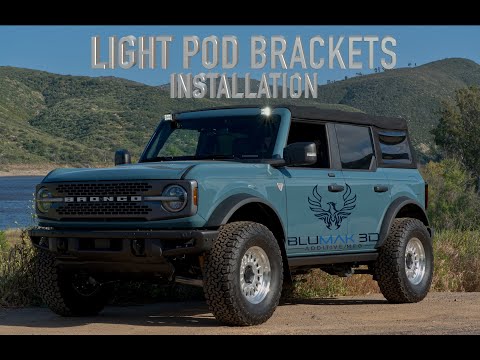 Ford Bronco & Raptor (2021–2025) Roof Light Kit + Optional Squadron Sport/Pro LED Pods – Housings Compatible with Baja Designs