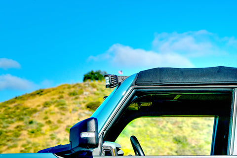 BluMak3D Roof Light Pod Brackets with Rigid D-SS Pro Spot for Ford Bronco