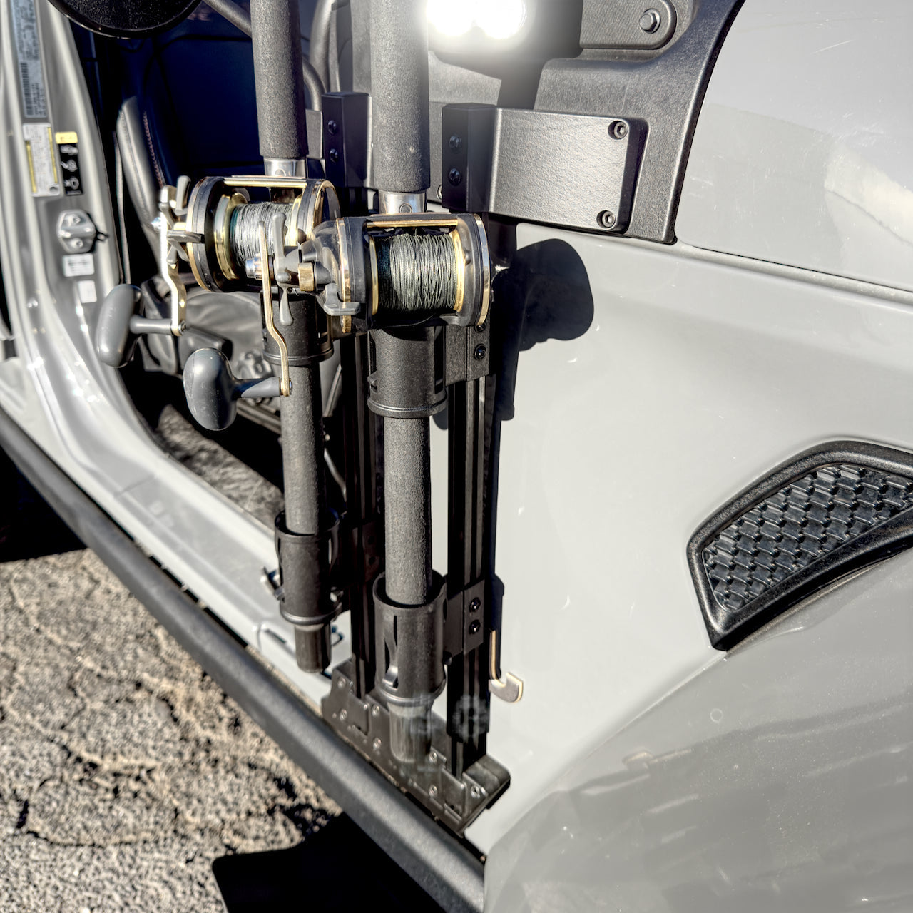 jeep wrangler interior fishing rod holder The Rig Hardware included X-Rocket Hood Mount Fishing Rod