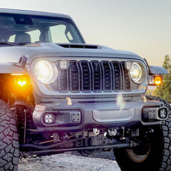 Fender Chop Light Brackets with Nacho Quattro LED Lights with DRL and Sequential Blinkers for Jeep Wrangler JL & Gladiator JT