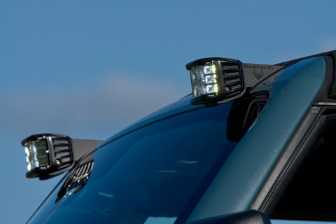 BluMak 3D Roof LED Light Pod Brackets for Ford Bronco - Fits ALL Rigid D-SS LED Pods (Pair)