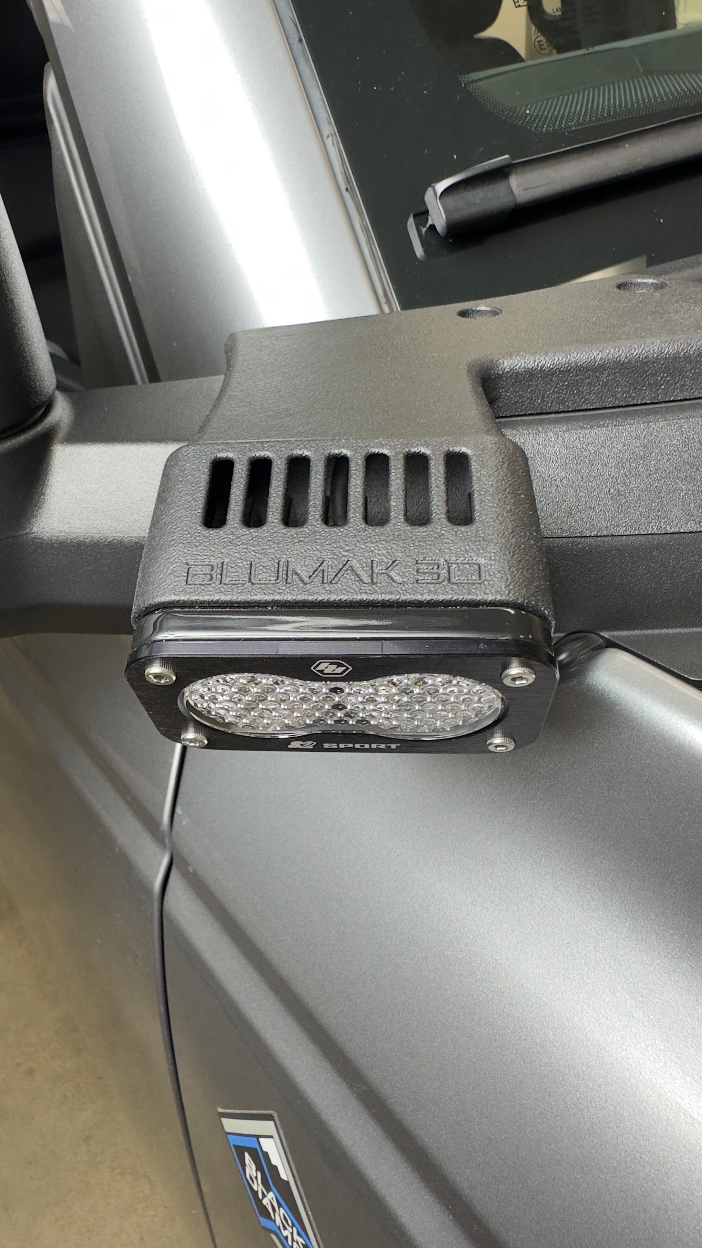 BluMak3D Adjustable LED Ditch Light Housings with Baja Designs S2 Sport LED Pods for Ford Bronco