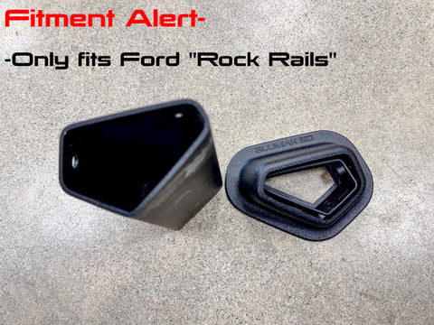 Rock Rail Front Mud Flaps for Ford Bronco - Large For Non-Squatch Flares