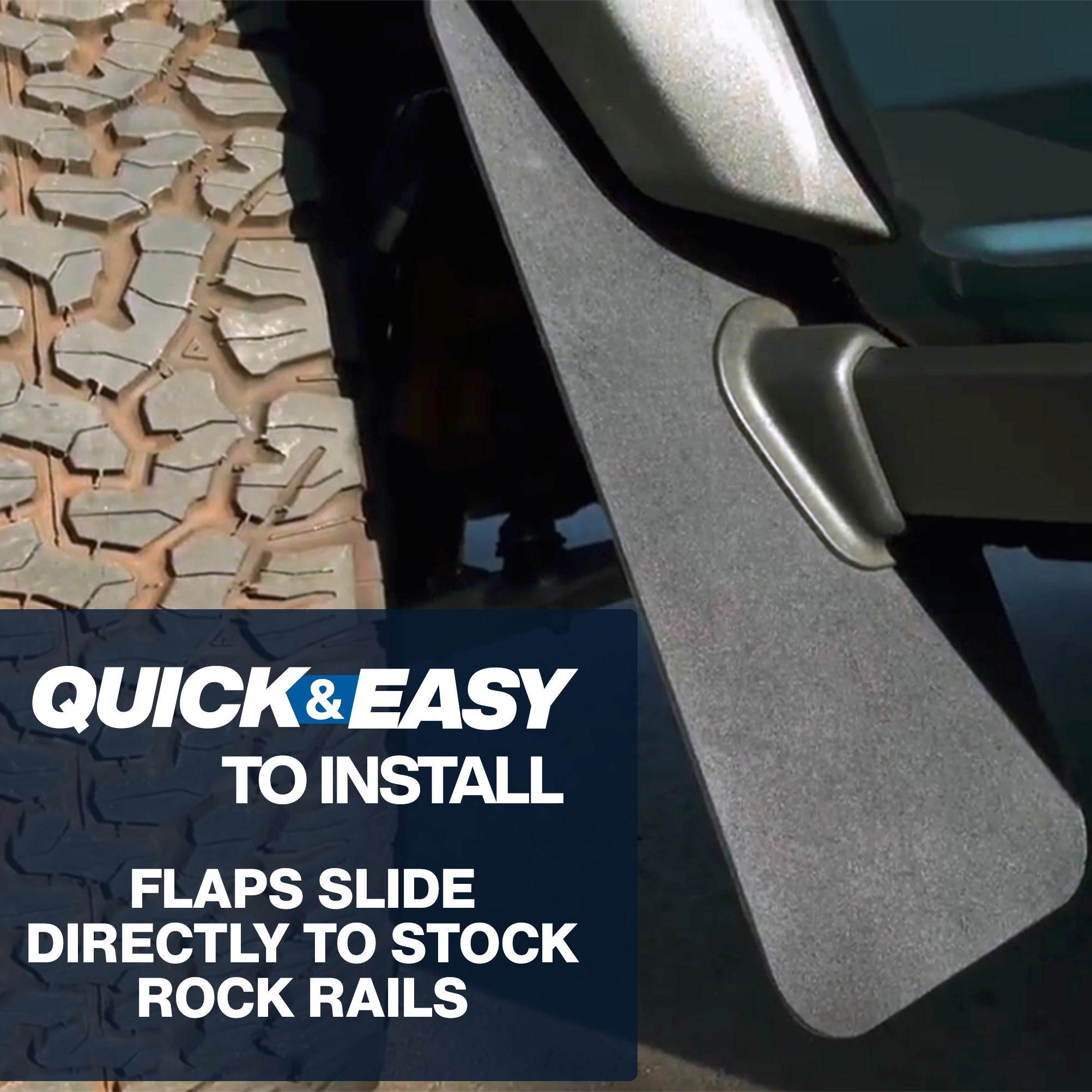 Rock Rail Front Mud Flaps for Ford Bronco - Sasquatch Flares Only