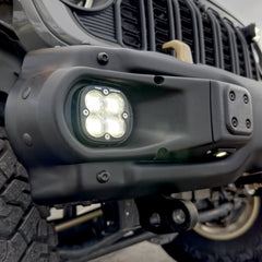 Bezel Mounts with SAE LED Fog & Rock Lights for Jeep Wrangler JL & Gladiator JT (2018-2024)